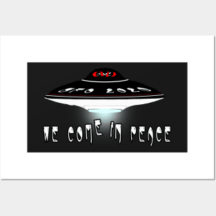 UFO Come In Peace Design Posters and Art